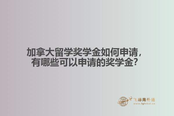 加拿大留學(xué)獎學(xué)金如何申請，有哪些可以申請的獎學(xué)金？