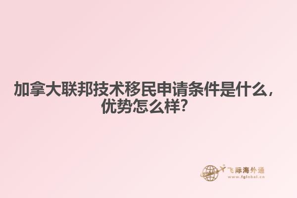 加拿大聯(lián)邦技術(shù)移民申請條件是什么，優(yōu)勢怎么樣？