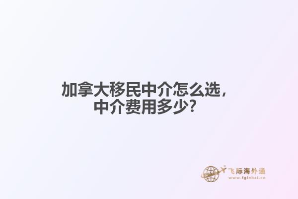 加拿大移民中介怎么選，中介費用多少？