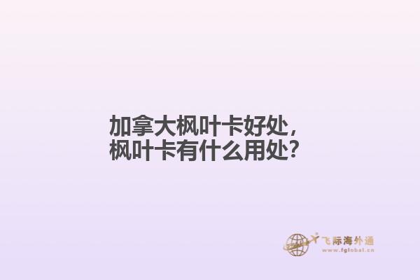 加拿大楓葉卡好處，楓葉卡有什么用處？