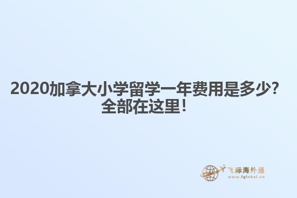 2020加拿大小學(xué)留學(xué)一年費(fèi)用是多少？全部在這里！