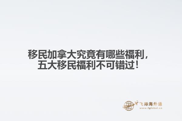 移民加拿大究竟有哪些福利，五大移民福利不可錯過！