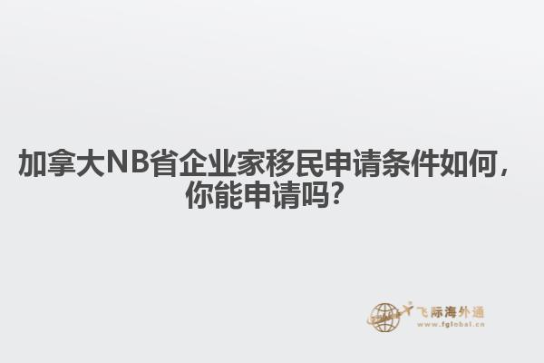 加拿大NB省企業(yè)家移民申請條件如何，你能申請嗎？