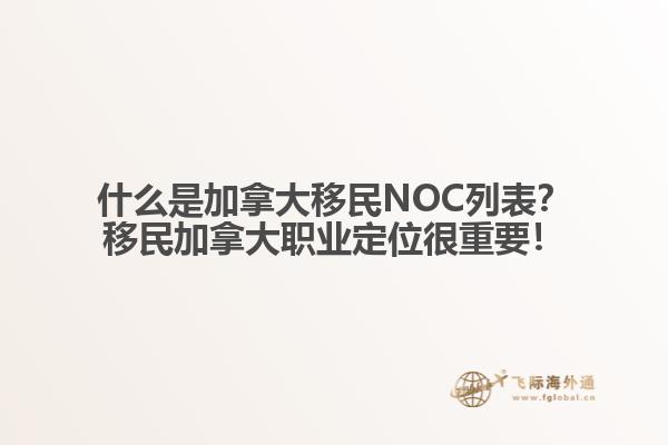 什么是加拿大移民NOC列表？移民加拿大職業(yè)定位很重要！