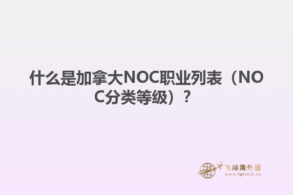 什么是加拿大NOC職業(yè)列表（NOC分類等級(jí)）？
