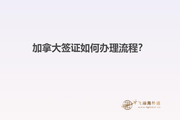 加拿大簽證如何辦理流程？