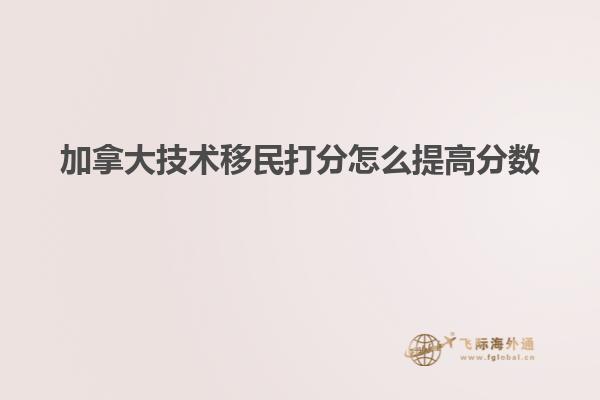 加拿大技術(shù)移民打分怎么提高分數(shù)