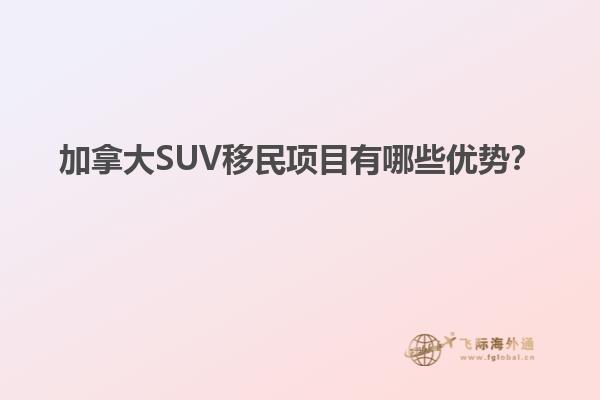 加拿大SUV移民項目有哪些優(yōu)勢？