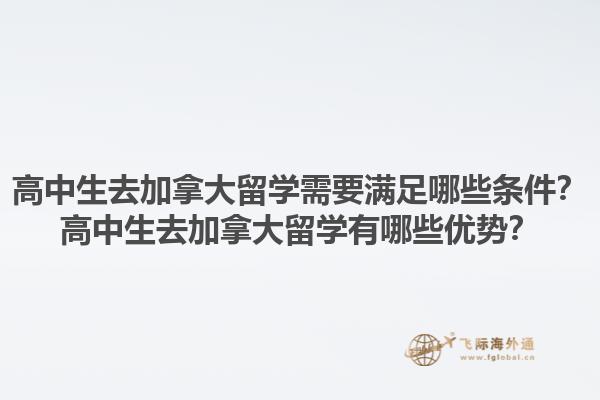 高中生去加拿大留學(xué)需要滿足哪些條件？高中生去加拿大留學(xué)有哪些優(yōu)勢(shì)？