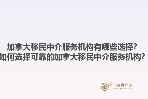 加拿大移民中介服務(wù)機構(gòu)有哪些選擇？如何選擇可靠的加拿大移民中介服務(wù)機構(gòu)？