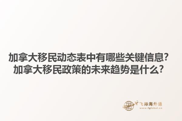 加拿大移民動(dòng)態(tài)表中有哪些關(guān)鍵信息？加拿大移民政策的未來(lái)趨勢(shì)是什么？