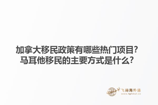 加拿大移民政策有哪些熱門項目？馬耳他移民的主要方式是什么？