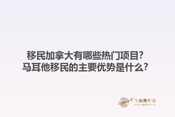移民加拿大有哪些熱門項(xiàng)目？馬耳他移民的主要優(yōu)勢(shì)是什么？