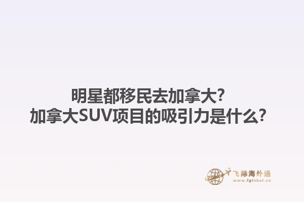 明星都移民去加拿大？加拿大SUV項(xiàng)目的吸引力是什么？