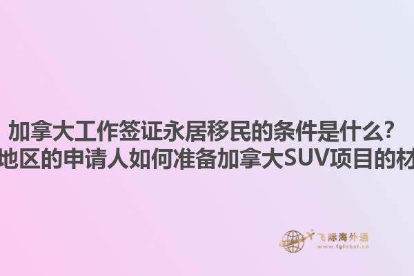 加拿大工作簽證永居移民的條件是什么？黃驊地區(qū)的申請人如何準(zhǔn)備加拿大SUV項(xiàng)目的材料？