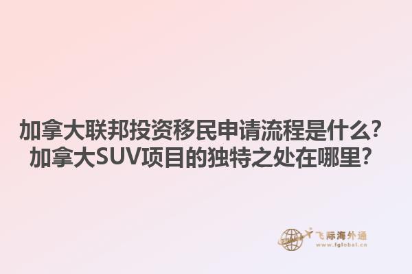加拿大聯(lián)邦投資移民申請(qǐng)流程是什么？加拿大SUV項(xiàng)目的獨(dú)特之處在哪里？