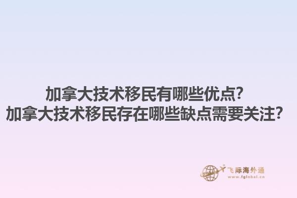 加拿大技術(shù)移民有哪些優(yōu)點(diǎn)？加拿大技術(shù)移民存在哪些缺點(diǎn)需要關(guān)注？