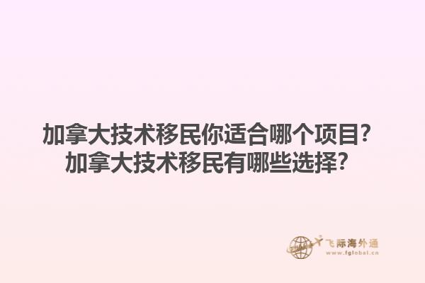 加拿大技術(shù)移民你適合哪個(gè)項(xiàng)目？加拿大技術(shù)移民有哪些選擇？1.jpg
