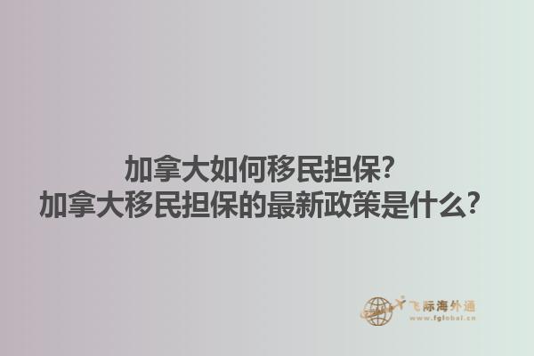 加拿大如何移民擔(dān)保？加拿大移民擔(dān)保的最新政策是什么？1.jpg