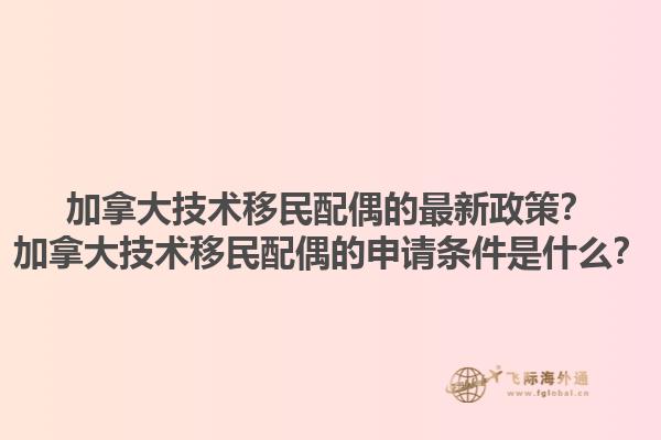 加拿大技術(shù)移民配偶的最新政策？加拿大技術(shù)移民配偶的申請條件是什么？