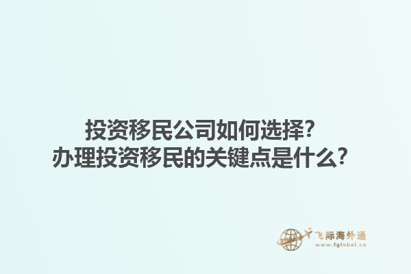 投資移民公司如何選擇？辦理投資移民的關(guān)鍵點(diǎn)是什么？1.jpg