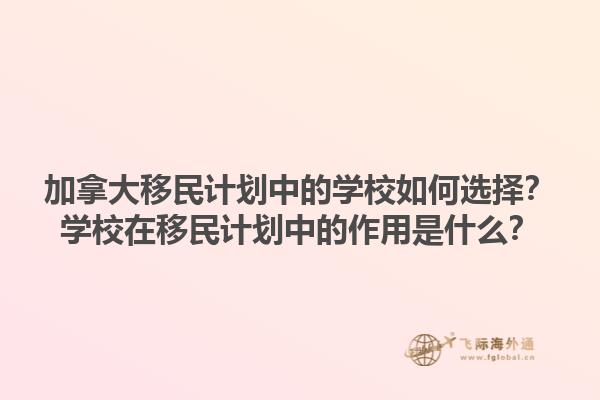 加拿大移民計劃中的學校如何選擇？學校在移民計劃中的作用是什么？1.jpg