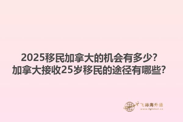 2025移民加拿大的機(jī)會有多少？加拿大接收25歲移民的途徑有哪些？1.jpg