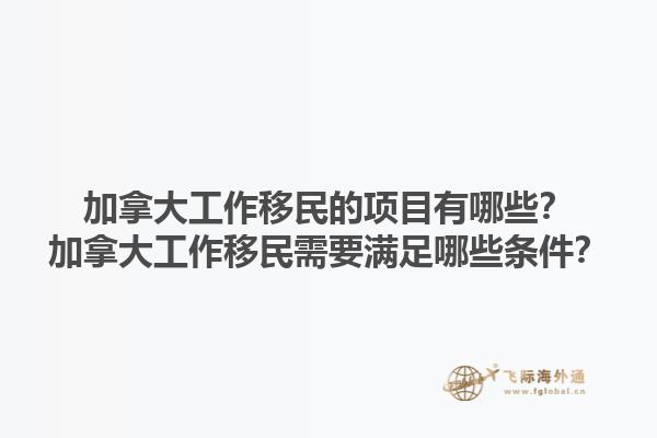 加拿大工作移民的項目有哪些？加拿大工作移民需要滿足哪些條件？1.jpg