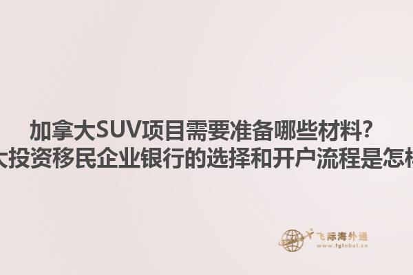 加拿大SUV項目需要準備哪些材料？加拿大投資移民企業(yè)銀行的選擇和開戶流程是怎樣的？1.jpg