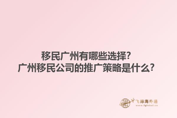 移民廣州有哪些選擇？廣州移民公司的推廣策略是什么？1.jpg