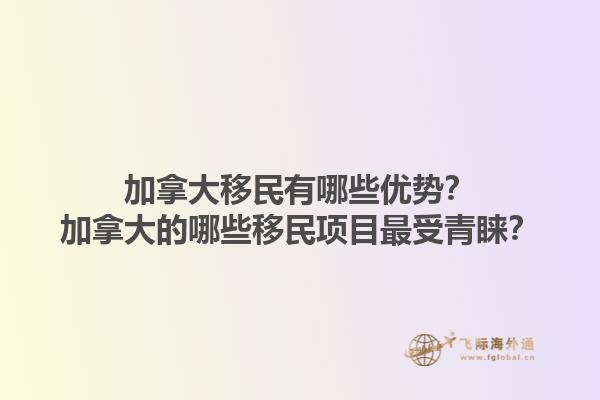 加拿大移民有哪些優(yōu)勢？加拿大的哪些移民項目最受青睞？1.jpg