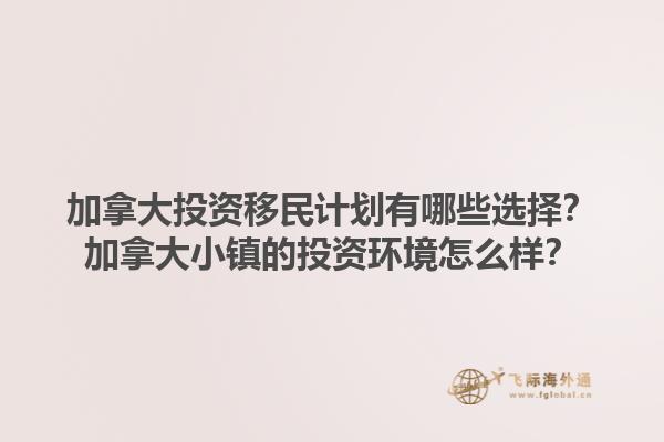 加拿大投資移民計劃有哪些選擇？加拿大小鎮(zhèn)的投資環(huán)境怎么樣？1.jpg