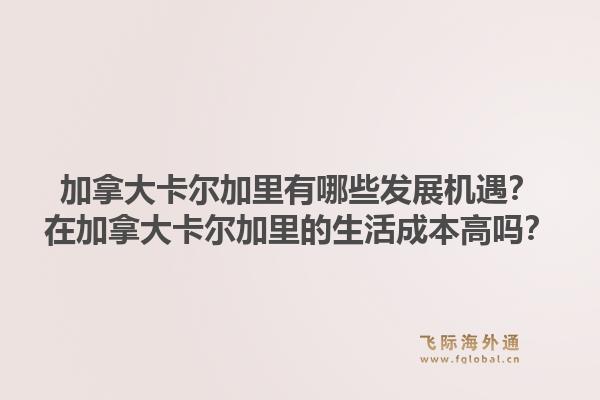 加拿大卡爾加里有哪些發(fā)展機遇？在加拿大卡爾加里的生活成本高嗎？1.jpg