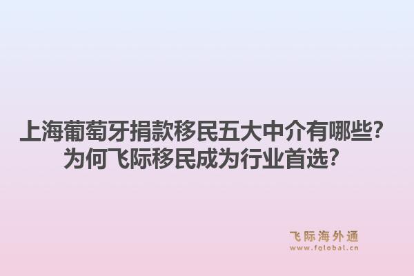 上海葡萄牙捐款移民五大中介有哪些？為何飛際移民成為行業(yè)首選？